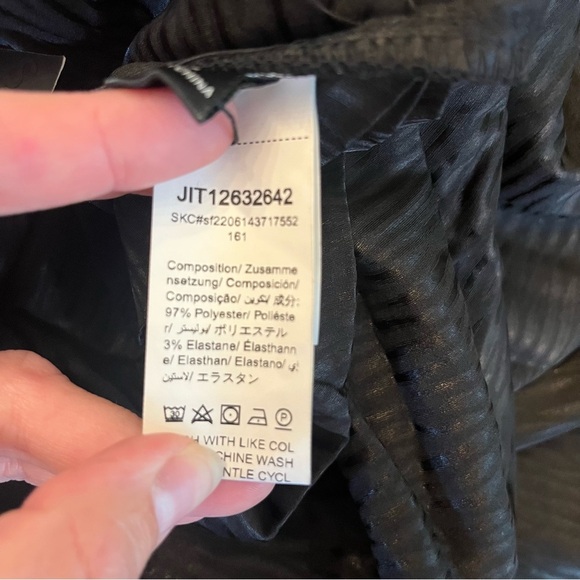 SHEIN SXY Black Ruched Satin Maxi Dress Women’s 1XL Curve Criss Cross Back - Picture 7 of 8